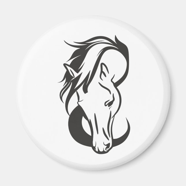 Horse portrait, magnet (Front)