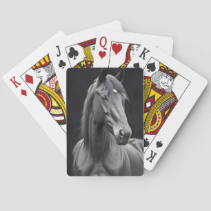 Horse Portrait Majestic Nature Life Art Poster Playing Cards