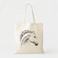 Horse portrait pencil drawing Equestrian art