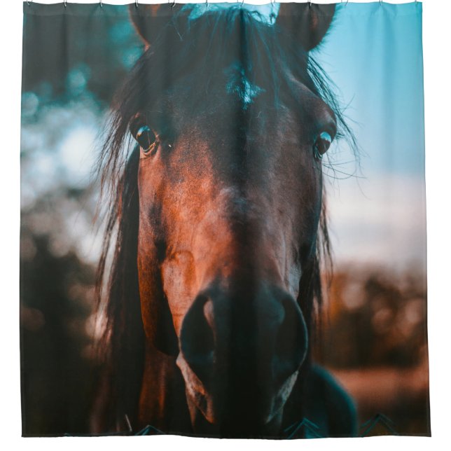 HORSE PORTRAIT SHOWER CURTAIN (Front)