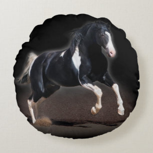 Horse Portrait VIII Round Cushion
