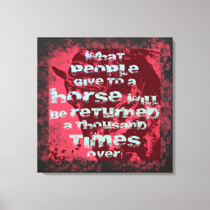 Horse Quote II - Wrapped Canvas