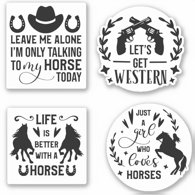 Horse quote sticker bundle  (Front)
