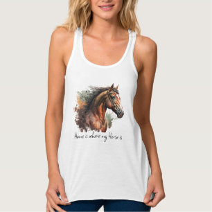 Horse Quote Watercolor Custom Photo Riding Singlet