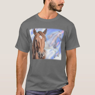 Horse Race Art Equestrian Decor Horse Lover Gift f T-Shirt