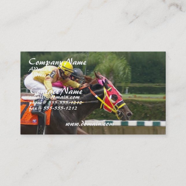 Horse Race Finish Business Card (Front)