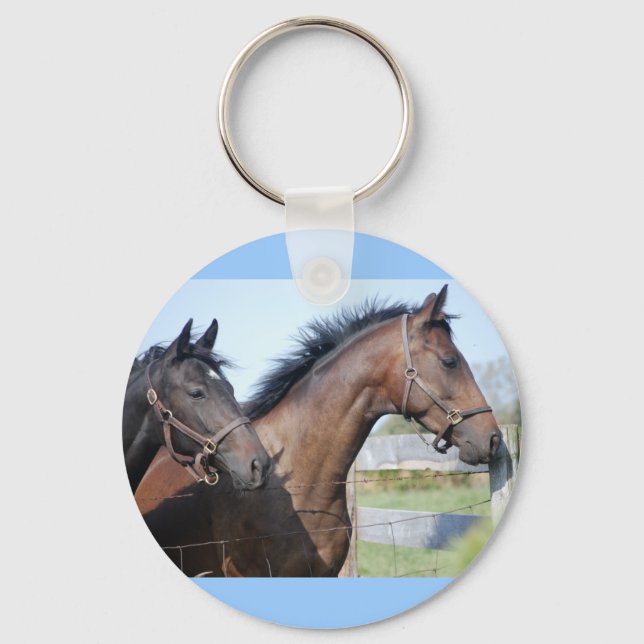 Horse Race Finish Line Key Ring (Front)