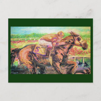 Horse Race Postcard