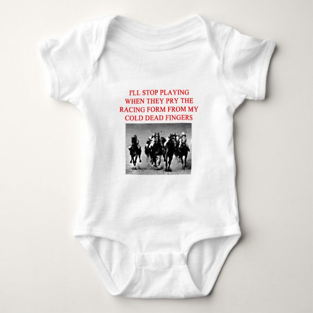 horse RACING Baby Bodysuit (Front)