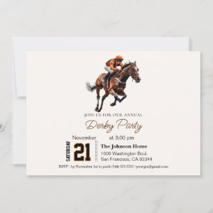 Horse Racing Birthday Derby Party Invitation