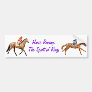 Horse Racing Bumper Sticker