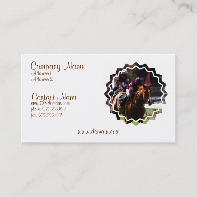 Horse Racing Business Card (Front)