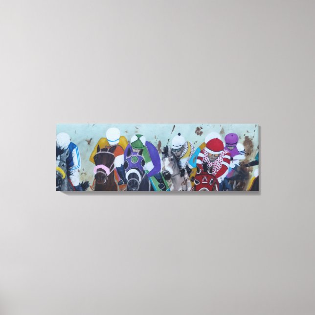 Horse Racing Canvas Print (Front)