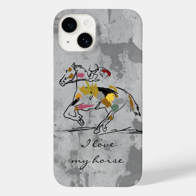 Horse racing Case-Mate iPhone case (Back)