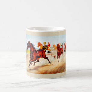 Horse racing coffee mug
