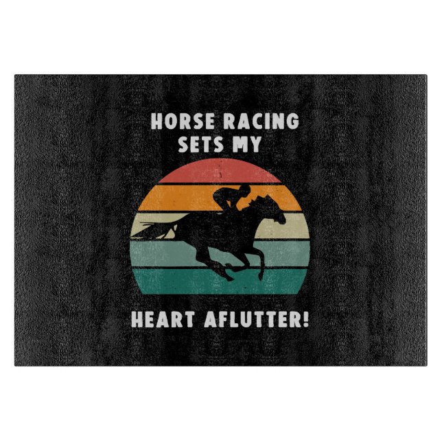 Horse Racing Cutting Board (Front)
