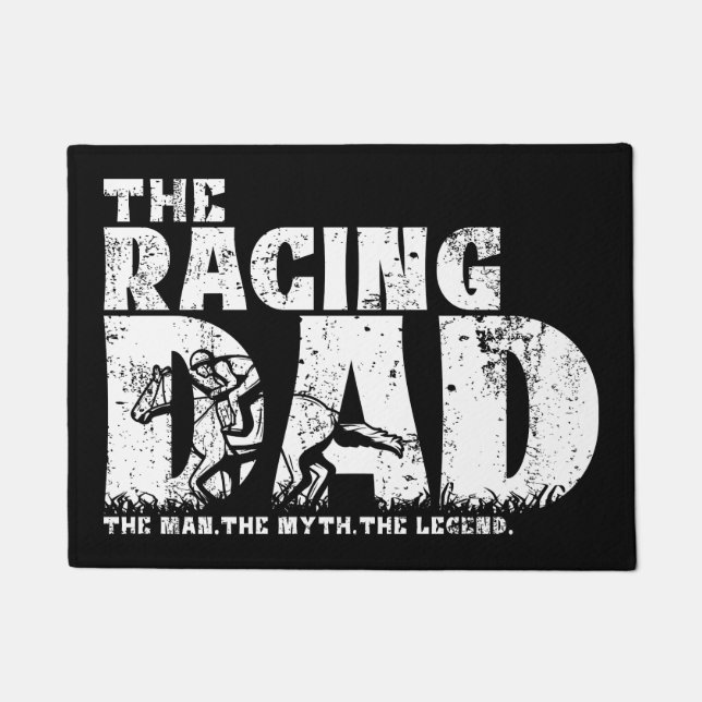 Horse Racing Dad Derby Party Day Jockey Doormat (Front)
