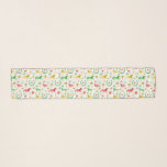 Horse Racing Derby Day Party Colourful Pattern Scarf<br><div class="desc">Celebrate your favourite horse racing derby with this gorgeous pattern. The repeating design is made in bright spring shades of green, gold, and red on a white / grey background with a slight marble effect. The ornate pattern includes horses, trophies, horseshoes, and roses. Contact FancyCelebration for changes. See the matching...</div>