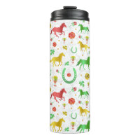 Horse Racing Derby Day Party Colourful Pattern