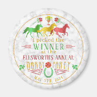 Horse Racing Derby Day Party Colourful Winner Priz