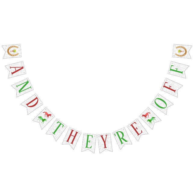 Horse Racing Derby Party Horses And They're Off Bunting (All)