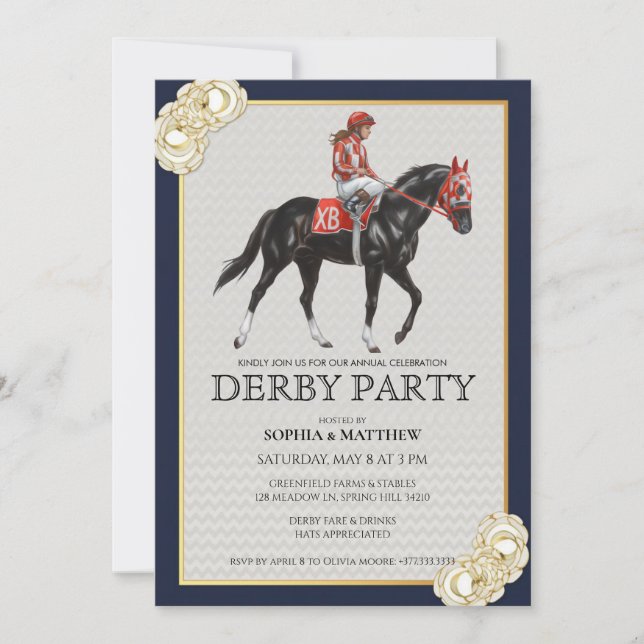 Horse Racing Derby Party Invitation Art 2026 (Front)