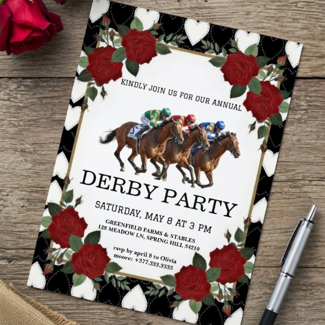 Horse Racing Derby Party Vintage Invitation 2026 (Creator Uploaded)