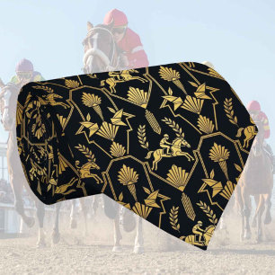 Horse Racing Faux Silk Prize Horse Gentleman's Tie