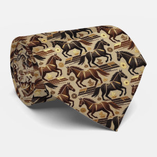 Horse Racing Faux Silk Prize Horse Gentleman's Tie