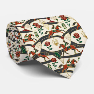 Horse Racing Faux Silk Prize Horse Gentleman's Tie