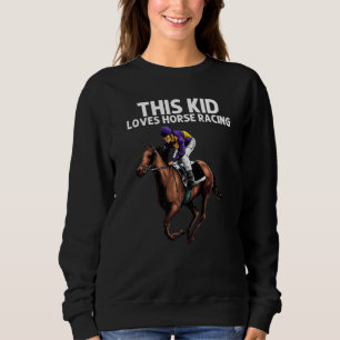 Horse Racing For Kids Boys Girls Horse Jockey Sweatshirt
