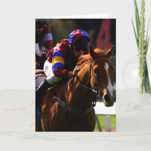 Horse Racing Greeting Card