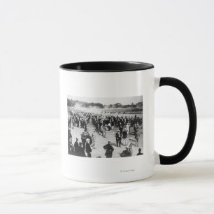 Horse Racing in Saratoga Photograph Mug