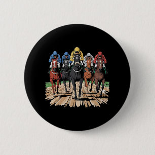 Horse Racing Jockey Racer Der 6 Cm Round Badge