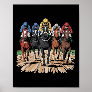 Horse Racing Jockey Racer Der  Poster