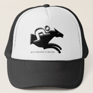 Horse Racing Jockey Riding Logo Trucker Hat