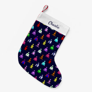 Horse Racing Jockey Silks Equestrain Small Christmas Stocking