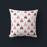 Horse Racing Jockey Silks Equestrian Pink White Cushion<br><div class="desc">Equestrian themed pink and white pillow,  featuring a cute pattern of jockey silks. Decorative pink and white jockey silks patterned over a white background. Perfect for stable girls,  horse trainers,  and jockeys.</div>