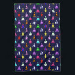 Horse Racing Jockey Silks Tea Towel<br><div class="desc">Fun gift idea for jockeys,  trainers,  riders,  stable hands and anybody who loves to go to the races. This fun navy blue kitchen towel is printed with a pattern of brightly coloured jockey silks. You can customise and change the background colour to whatever suits your taste.</div>