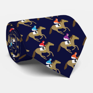 Horse Racing Jockeys Derby Day Monogram Tie