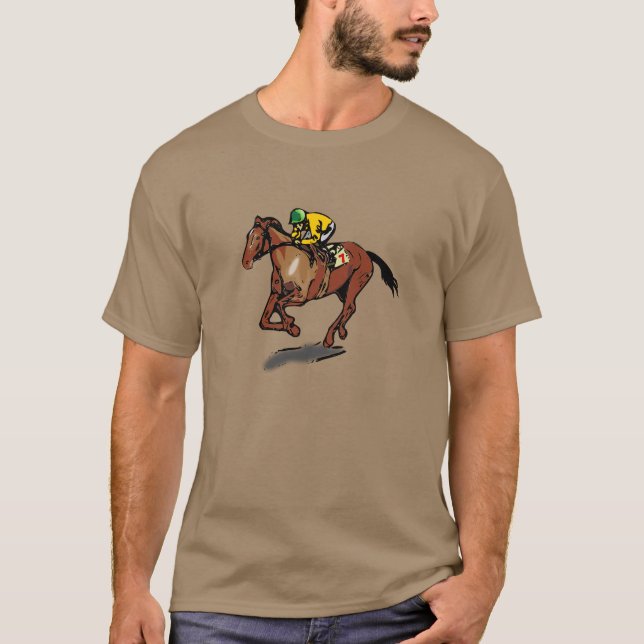 Horse Racing Mens T-Shirt (Front)