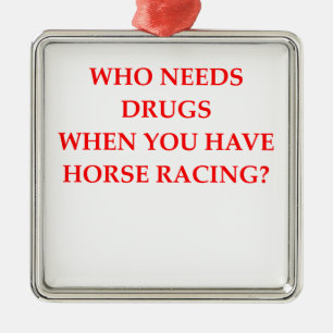 horse racing metal tree decoration