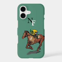 Horse Racing Monogrammed