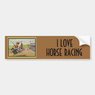 Horse Racing on Thread Spools Bumper Sticker