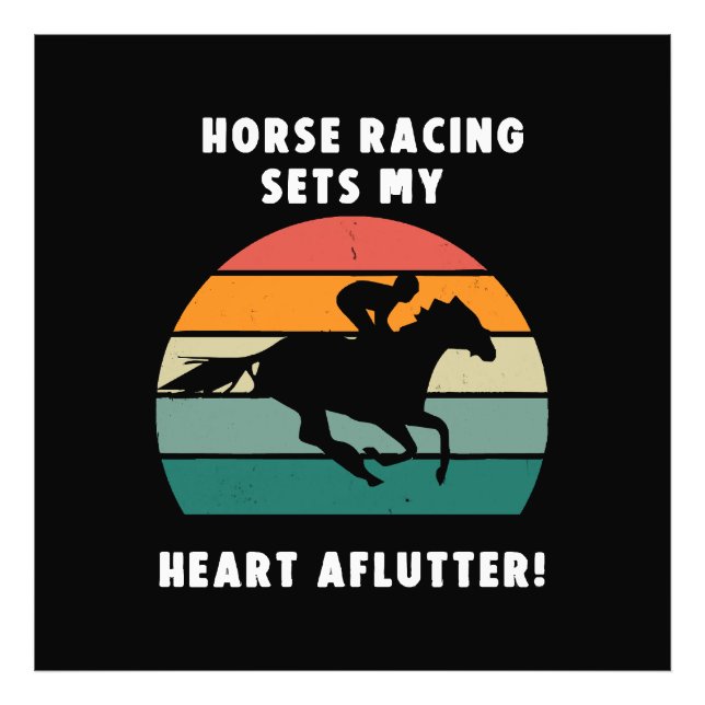 Horse Racing Photo Print (Front)