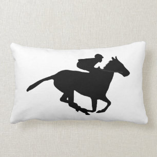 Horse Racing Pictogram Lumbar Cushion