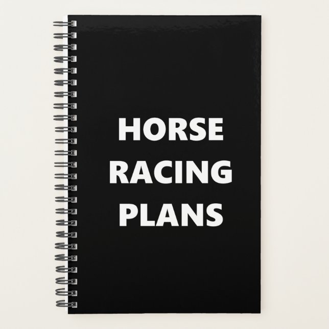 Horse Racing Planner Sports Horse Racing Plans (Front)