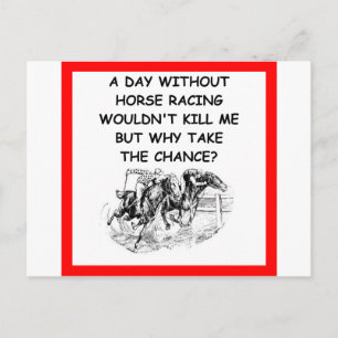 horse racing postcard