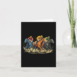 Horse Racing Rodeo Horseback Riding Track Race Rid Card