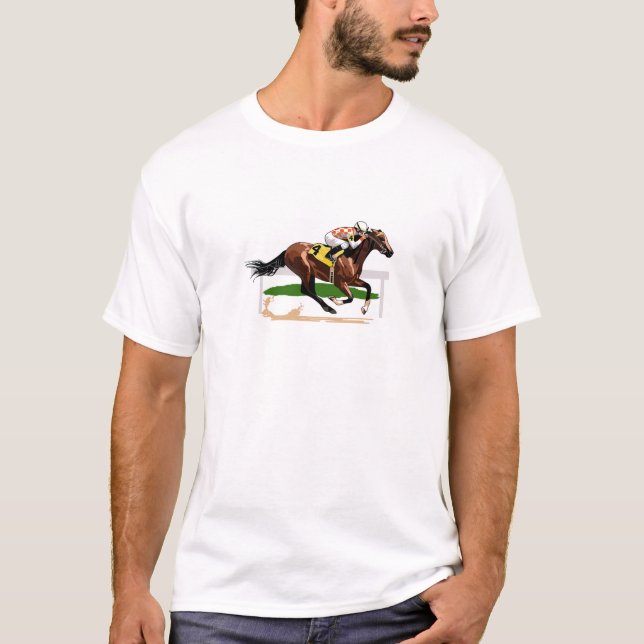 Horse Racing Scene T-Shirt (Front)